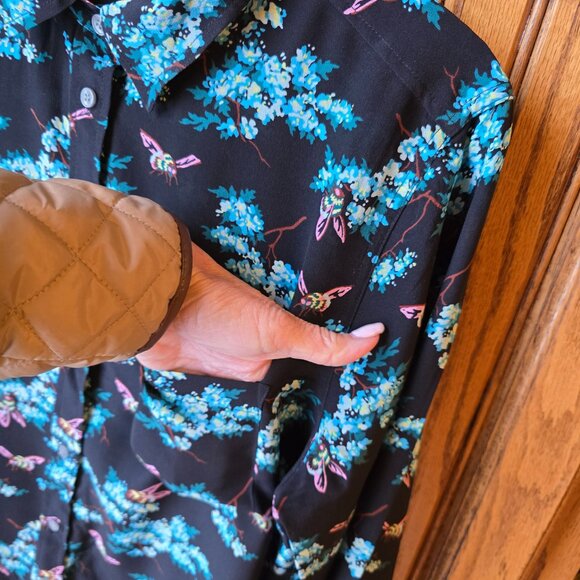 J Crew Blouse, size 14, floral with bees. EUC - Picture 8 of 11